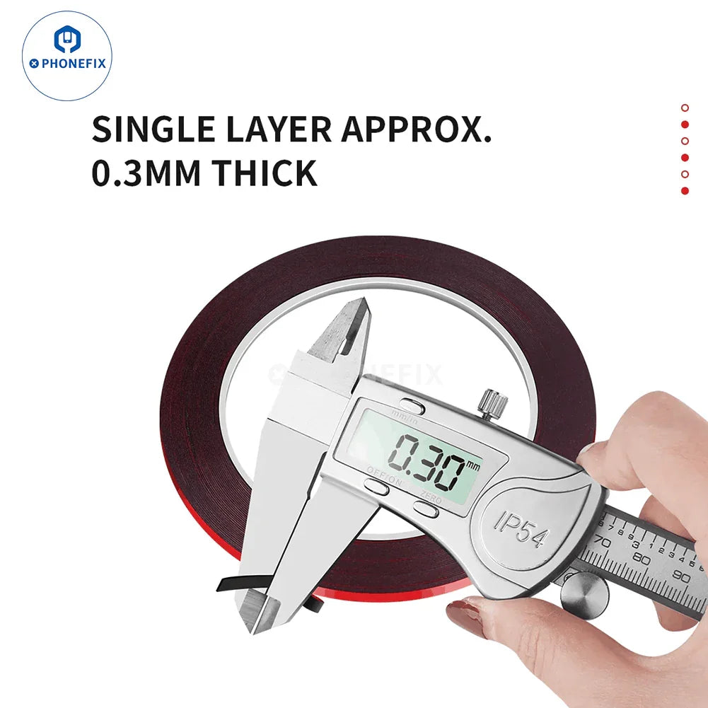 10M heat-resistant double-sided tape for phone LCD screen repair by PHONEFIX, shown in the image.