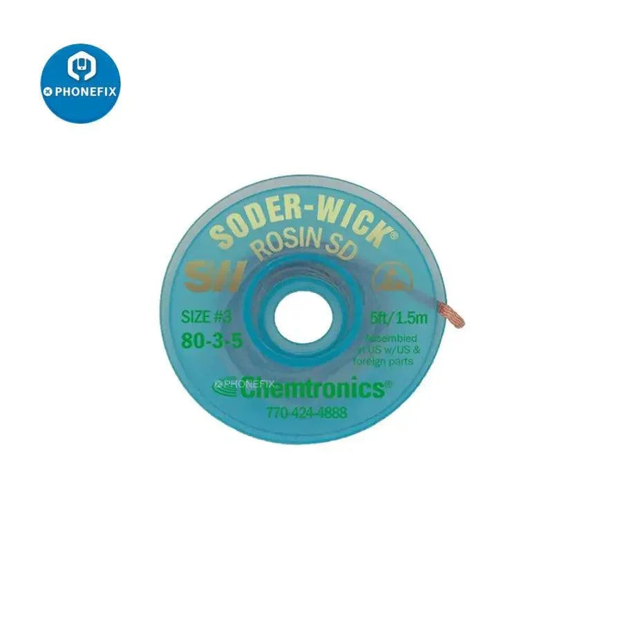 SODER WICK Suction Wire SW 18025/35/45/55 by PHONEFIX, original consumable suction wire for phone repair, displayed in the image.