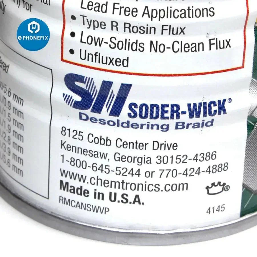 SODER WICK Suction Wire SW 18025/35/45/55 by PHONEFIX, original suction wire for phone repair and cleaning.