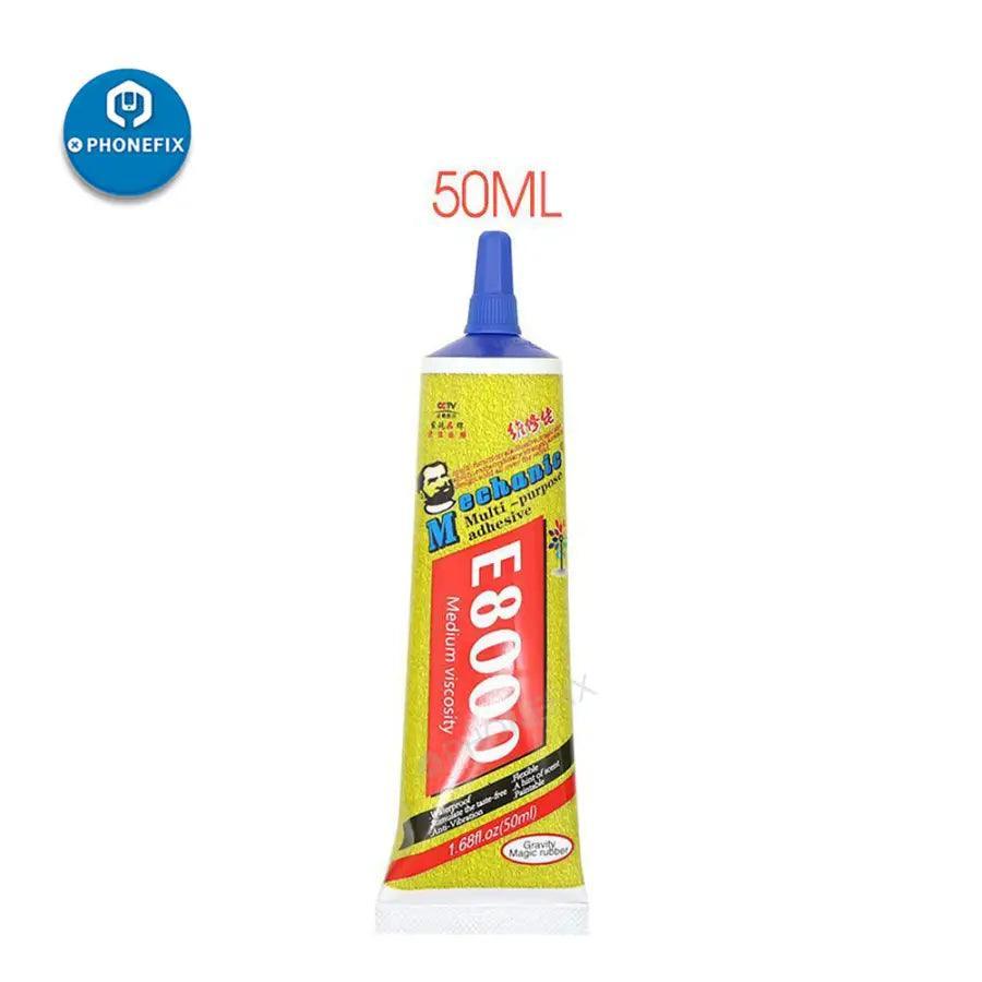 PHONEFIX Mechanic E8000 Super Adhesive Glue for LCD screen frame repair, 15ml bottle, ideal for mobile device repairs