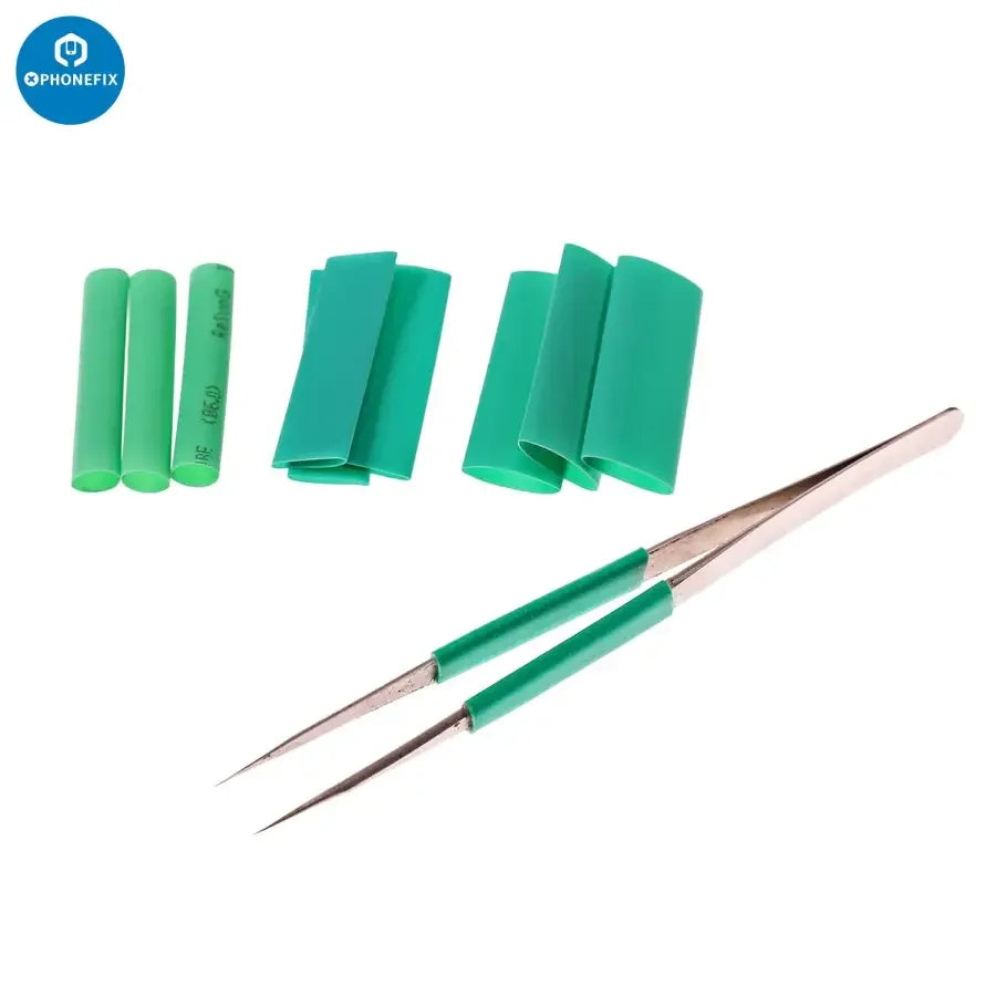 Set of 200 PHONEFIX 6mm, 8mm, 10mm pre-cut heat shrink tubing for electronic repairs and insulation applications.
