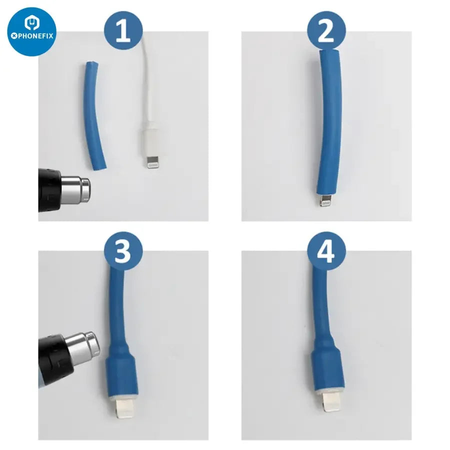 Set of 200 pre-cut heat shrink tubing in 6mm, 8mm, and 10mm sizes by PHONEFIX, ideal for electronic insulation and repairs