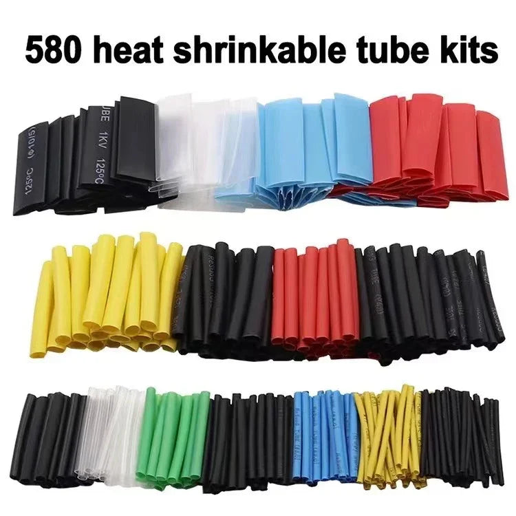 Set of 200 PHONEFIX pre-cut heat shrink tubing in 6mm, 8mm, and 10mm sizes, ideal for electronic insulation and repair projects.