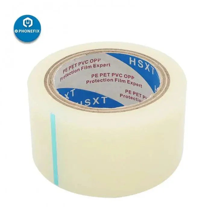 PhoneFix LCD screen PE film dedust adhesive tape for phone screen cleaning and pasting, shown in a close-up image of the consumable tool.