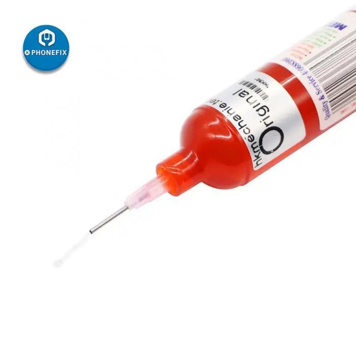 Mechanic TP2500 LOCA UV glue, a clear optical adhesive for phone repair, displayed in a bottle with a precision tip.