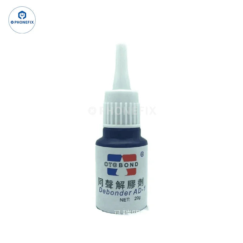 PhoneFix multifunctional quick-drying glue removal liquid for screens, suitable for removing adhesive from electronic device screens.