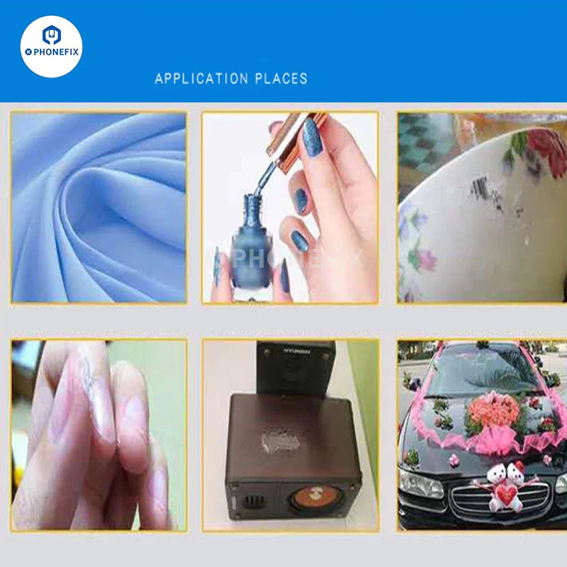 PhoneFix multifunctional quick-drying glue removal liquid for screens, suitable for screen repairs and adhesive removal.