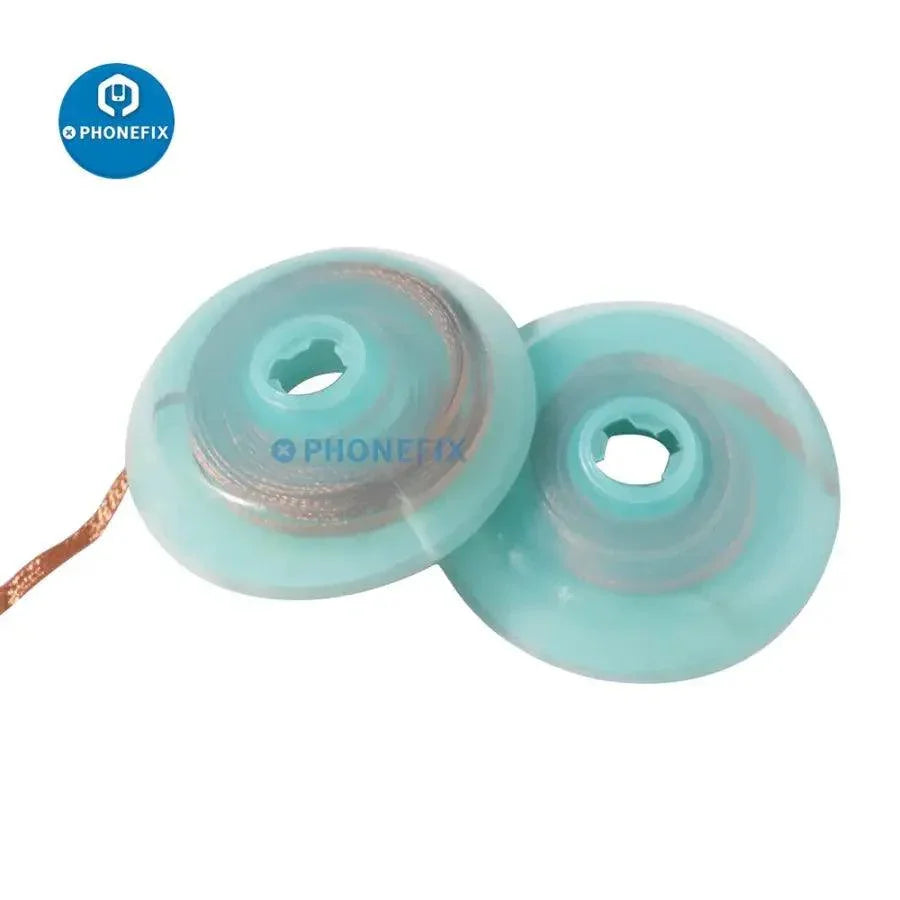 AIXUN PhoneFix desoldering wick, 2mm strong PCB tin cleaning wire for BGA repair and solder removal on electronic boards.
