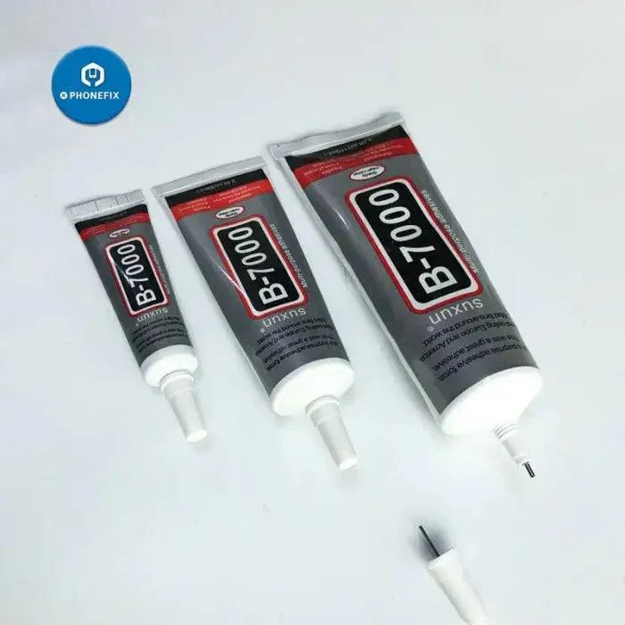 PhoneFix B7000, E8000, T8000 transparent adhesive liquid glue for phone screens, 15ml consumable in a clear bottle.