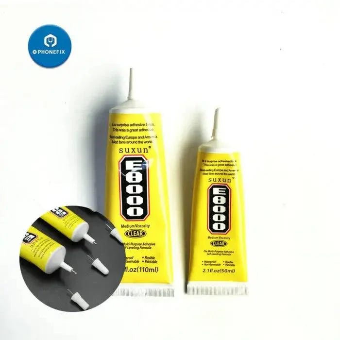 Transparent B7000 E8000 T8000 phone screen adhesive liquid glue in 15ml bottle, used for phone screen repairs by PHONEFIX.