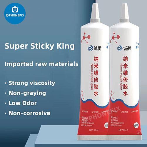 Black Nano Fast Curing Screen Glue by PHONEFIX for phone bezel and back cover repair, 30ml, quick-drying consumable.