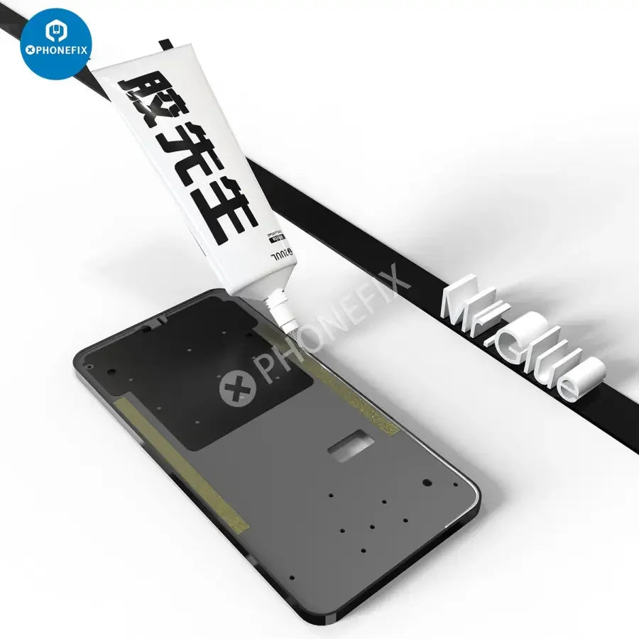 2UUL 25ML Mr Glue for Phone Back Cover Repair by PHONEFIX, a clear adhesive for mobile phone back cover fixing.
