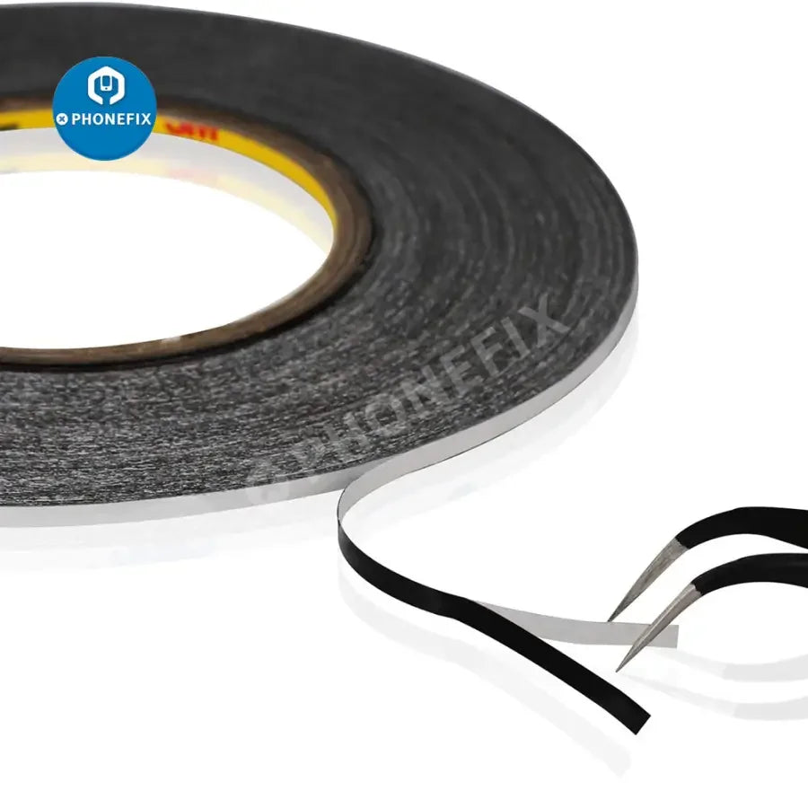 PhoneFix 2mm LCD screen adhesive tape with tweezers for phone and tablet repair, ideal consumables for device maintenance.