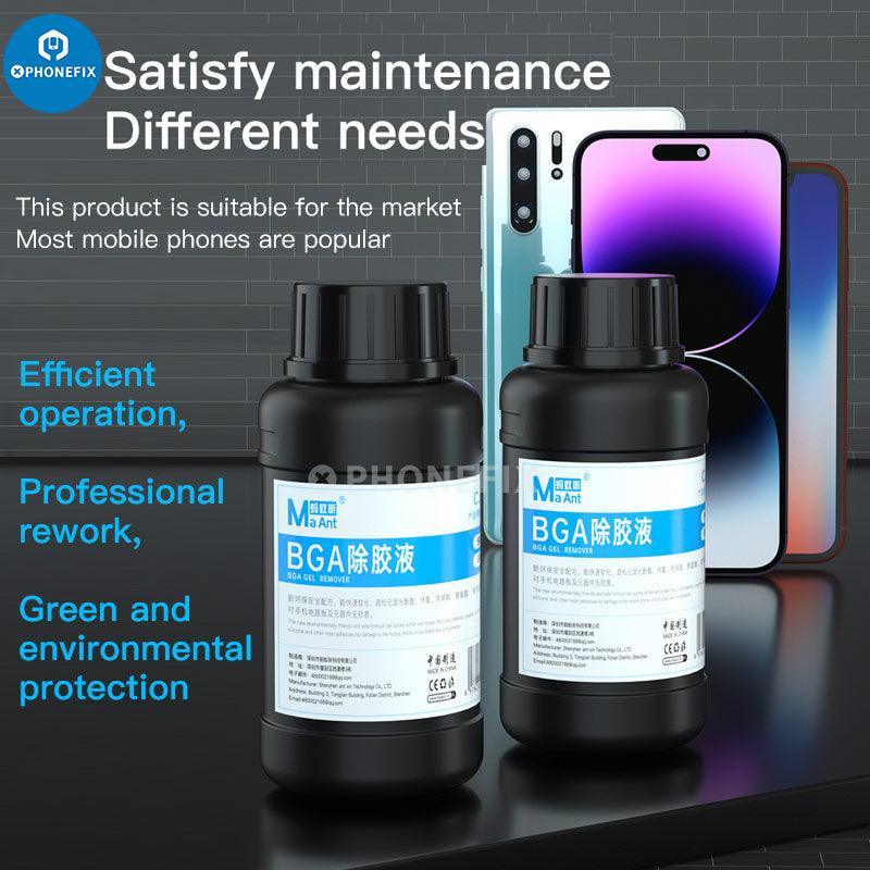 MaAnt CJY-01 500ml gel and glue remover for BGA IC chips and adhesive cleaning, by PHONEFIX.