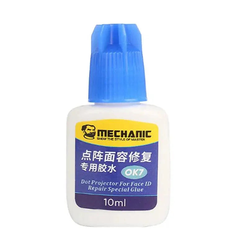 PhoneFix Mechanic Dot Matrix Repair Tool OK7 with special glue for Face ID facial repair, used for electronic device repair.