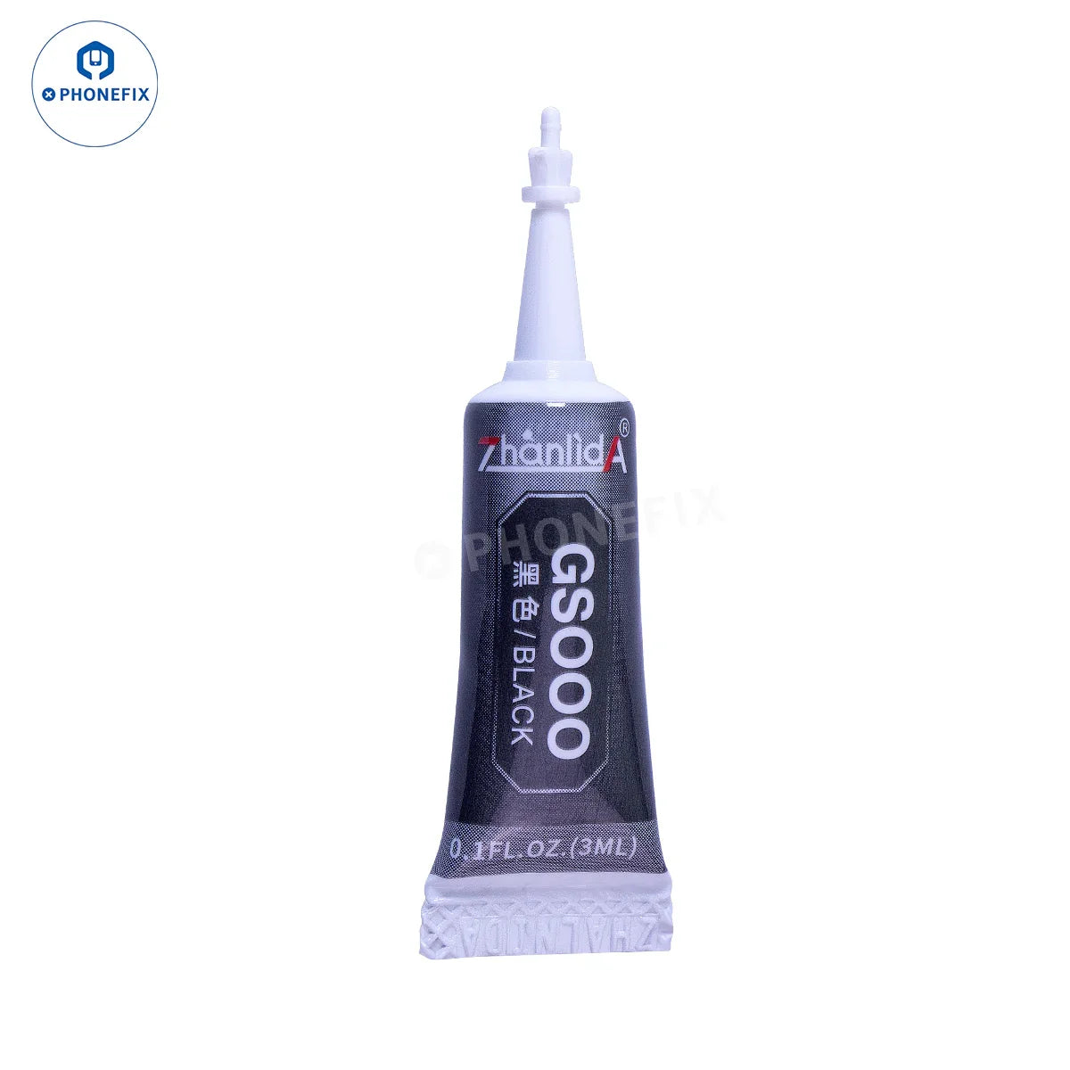 PhoneFix 3ML portable strong adhesive for cell phone repairs, professional-grade glue in a small container for fixing screens and components.