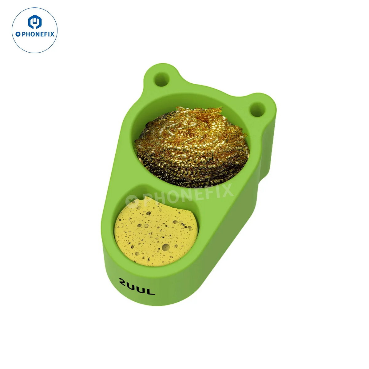 PHONEFIX 2UUL FD30 Max Clean Soldering Tip Cleaning Dock with sponge wire for easy soldering tip maintenance.