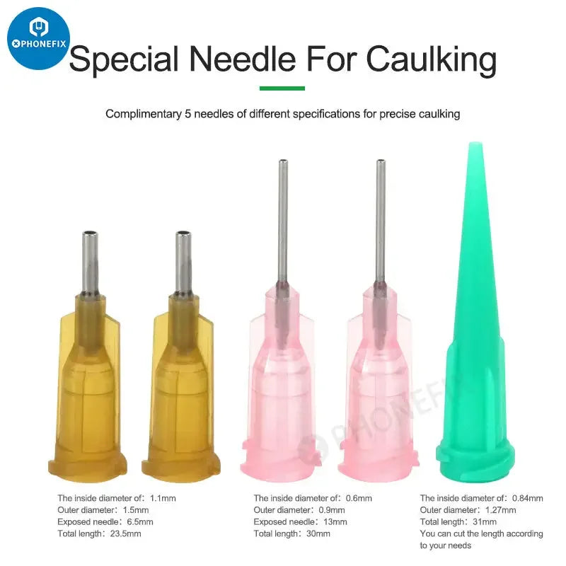 PhoneFix RL-035B mobile phone screen caulking glue, 30ml universal sealant, transparent consumable for phone repairs.