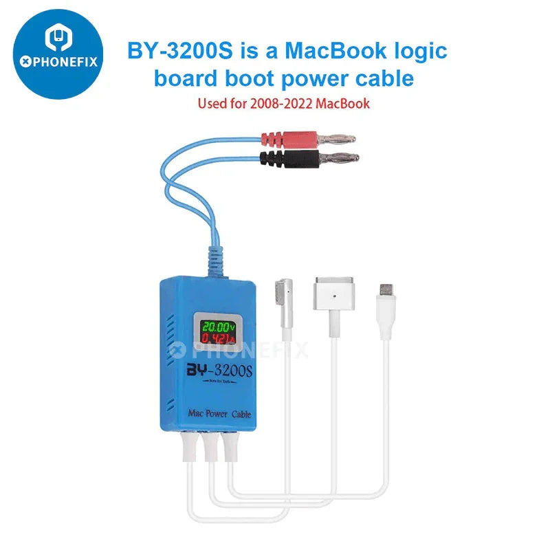 PHONEFIX BY-3200 Mac Power Cable for Apple notebooks, DC power cable compatible with 2008-2021 MacBooks, original style and design.