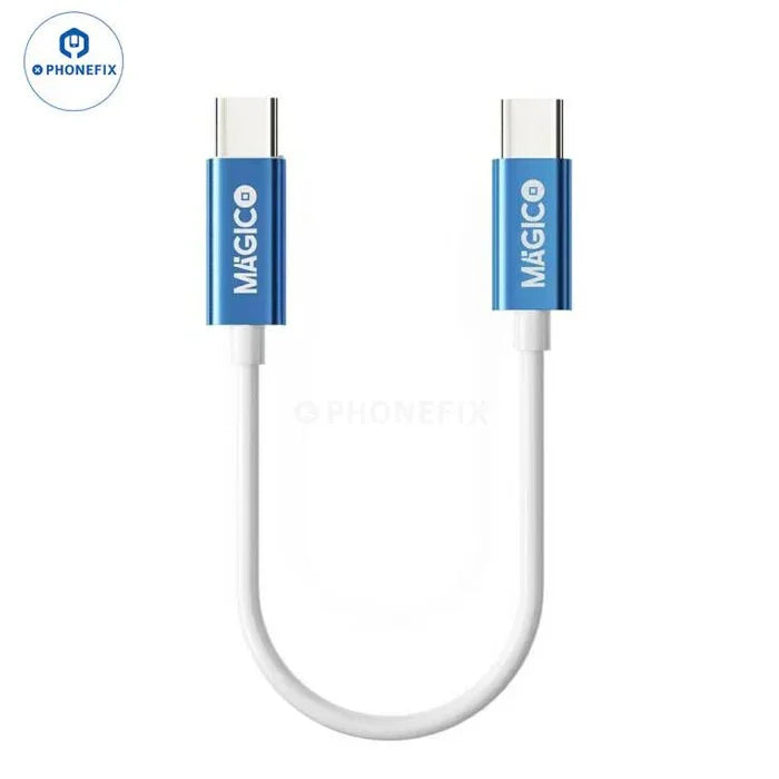 Old to new iPhone Type-C to Lightning data transfer cable by PHONEFIX, showing the cable with Type-C and Lightning connectors.