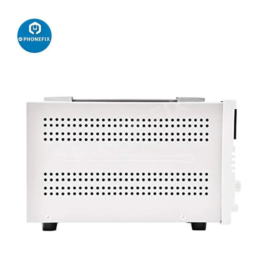 PhoneFix 30V 5A Mch-S305D linear DC power supply for phone repair, showing control knobs and output terminals on a professional repair tool.