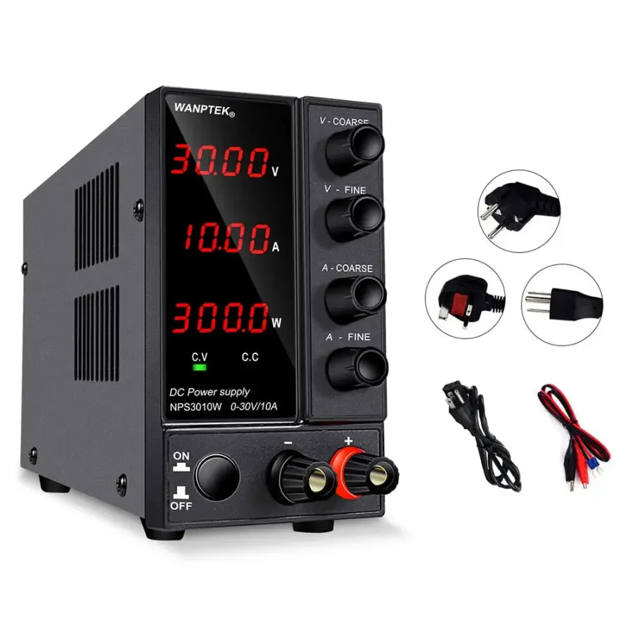 Phonefix regulated switching DC power supply with adjustable voltage and current settings, compact and reliable for electronic projects.
