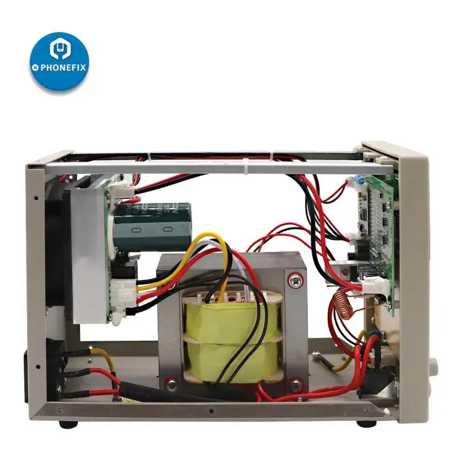 Alimentation CC programmable KORAD KA3005D avec sortie 30 V 5 A, illustrée en noir, adaptée aux tests électroniques et à une utilisation en laboratoire.