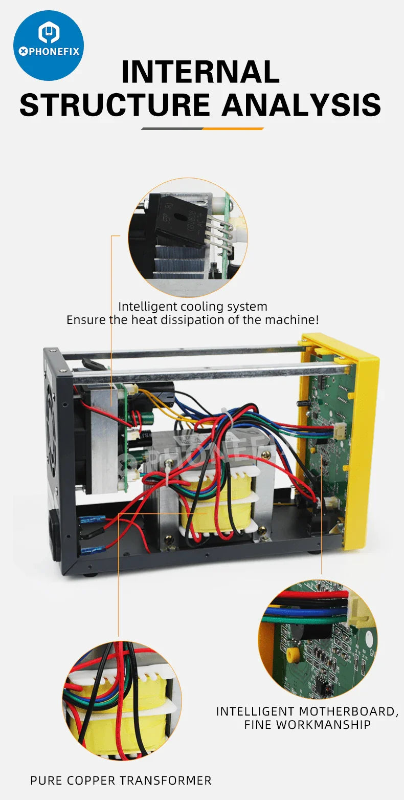 Alimentation CC programmable KORAD KA3005D avec affichage numérique et boutons de commande pour une sortie de 30 V et 5 A.