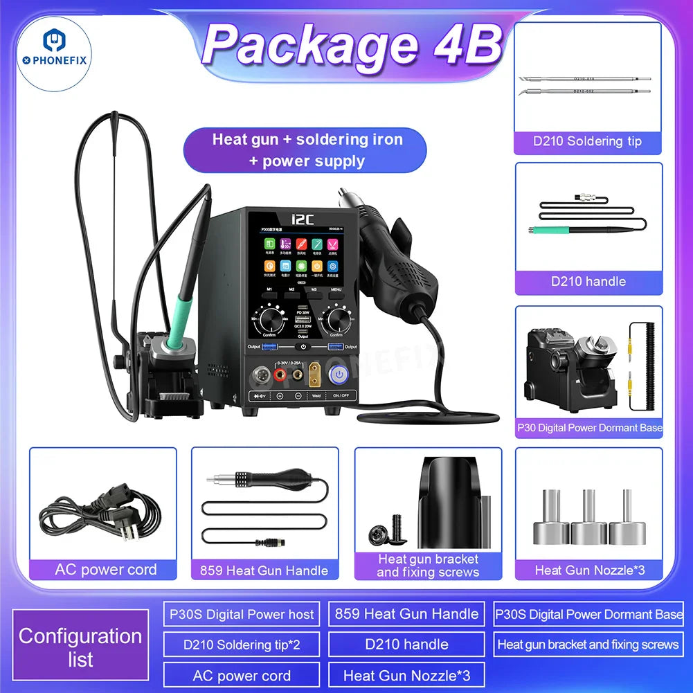 PHONEFIX i2C P30 P30S digital DC power supply for phone repair, multi-function repair platform with adjustable voltage and current