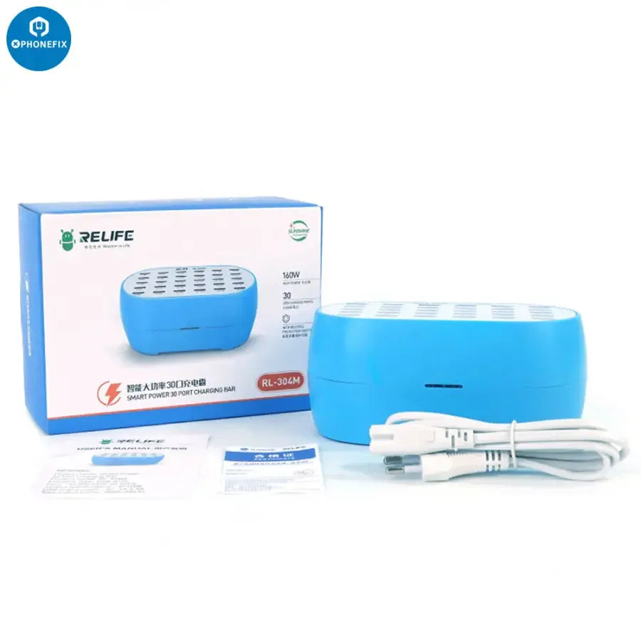 PHONEFIX RL-304M 160W 30 Ports USB Charging Hub DC Power Supply with smart lightning charging capabilities