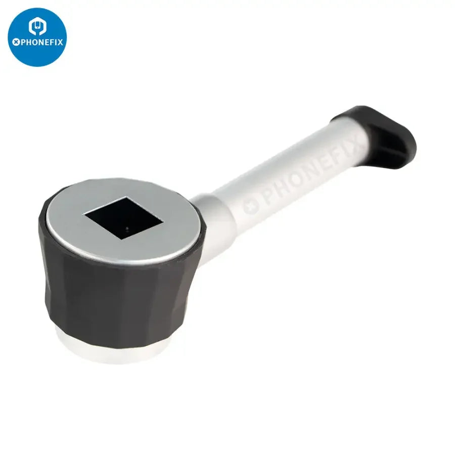 Handheld 45X lighted magnifying glass with scale from PHONEFIX, folding design for detailed inspection of small objects.