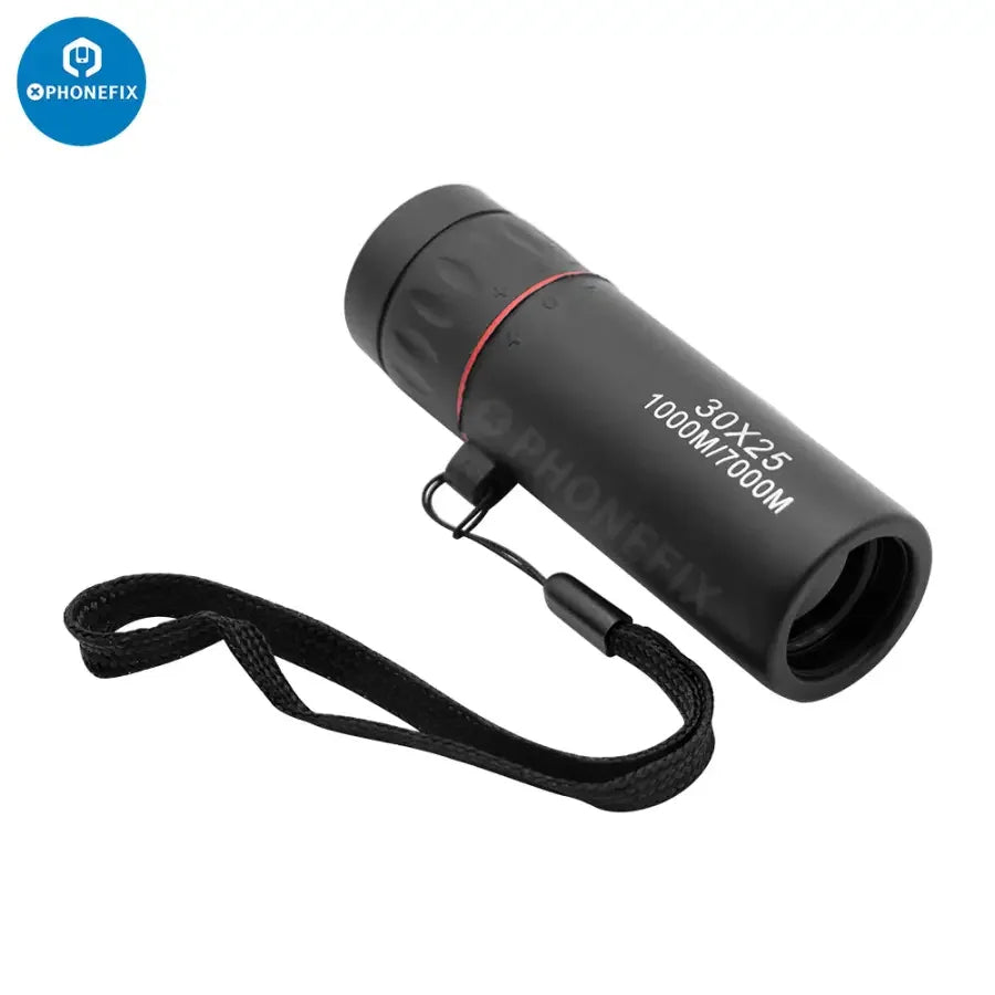 HD 30x25 Monocular Telescope from PHONEFIX with zoom focus and optical scope for clear distant viewing.