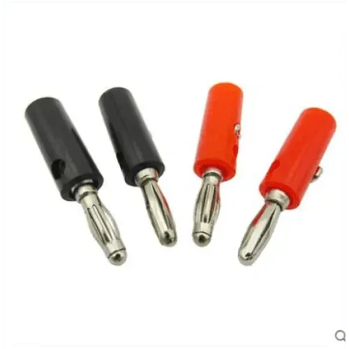 PhoneFix 4mm banana plug wire cable with screw terminals for DC power supply connections, designed for digital multimeters.