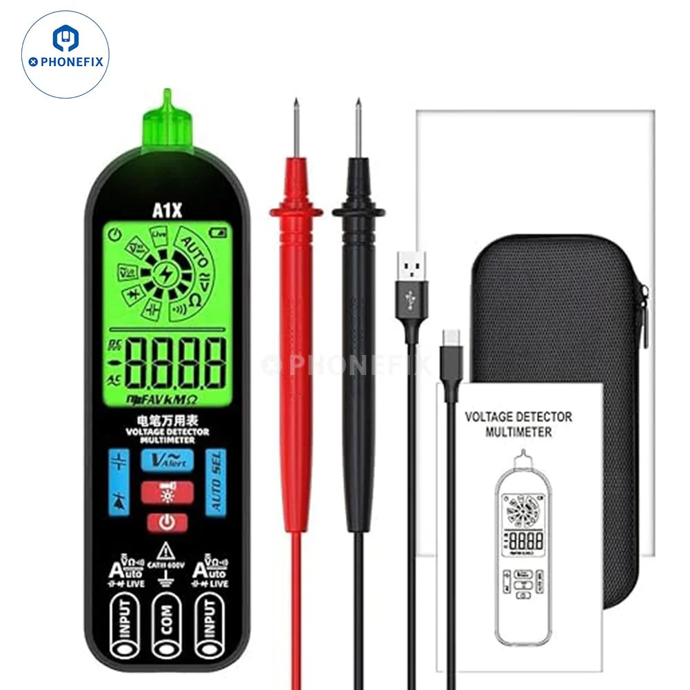 PhoneFix BSIDE A1X digital multimeter with burn-proof, repairable design for precise electrical testing and measurement.
