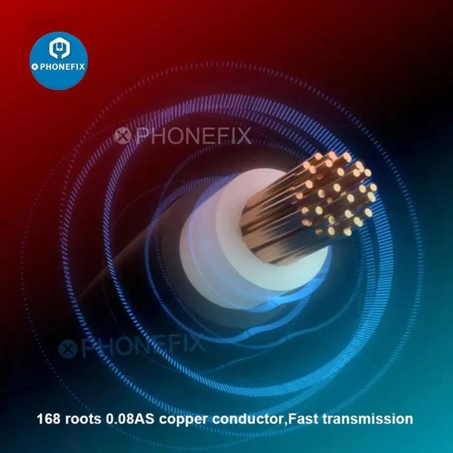 PHONEFIX BST-050 digital multimeter with super fine test leads and pen cable for precise cell phone repair testing.