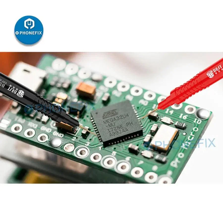 PhoneFix BST-050 digital multimeter with super fine test leads pen cable, ideal for cell phone repair and electronic testing.