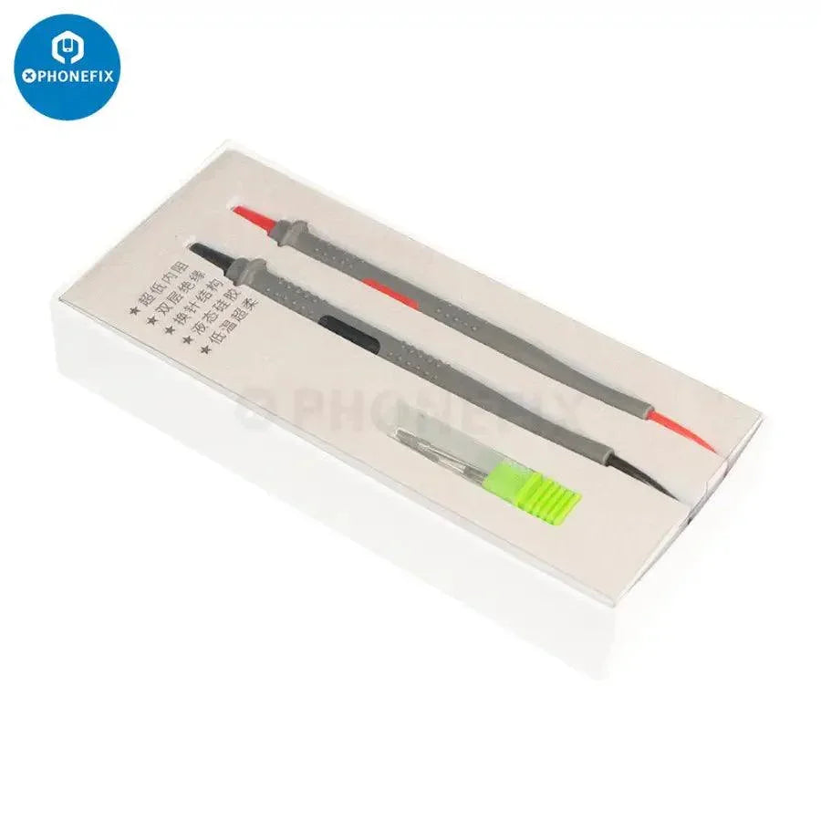 PhoneFix BST-050 digital multimeter with super fine test leads and pen cable for precise cell phone repair testing.