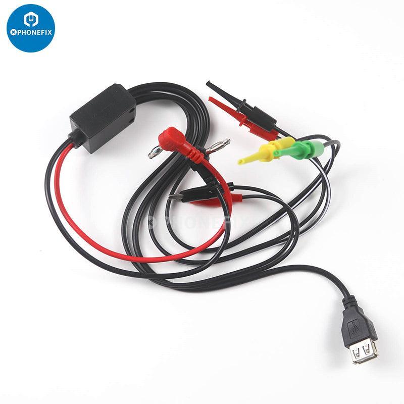 Phonefix digital multimeter DC power supply test leads with alligator clips, used for accurate electrical testing and measurements.