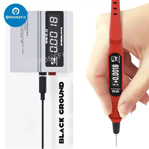 PHONEFIX Mechanic Sherlock V2.0 digital multimeter for motherboard testing, high-precision electronic diagnostic tool.