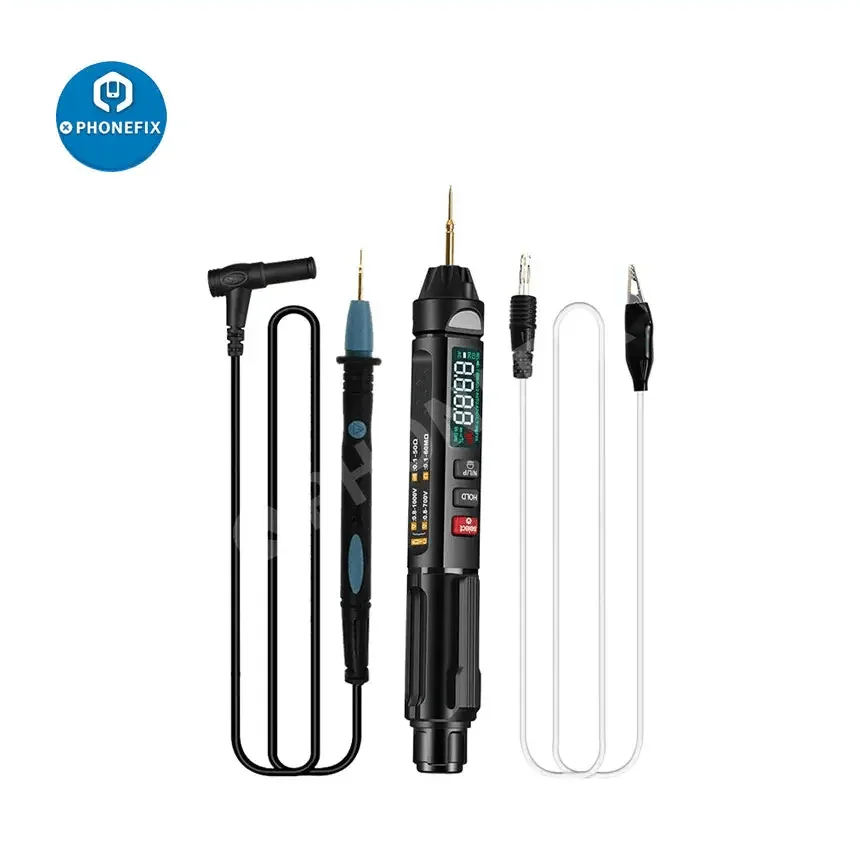 RELIFE DT-01 3-in-1 intelligent digital multimeter test pen with leads and needle, used for electrical testing and measurements.