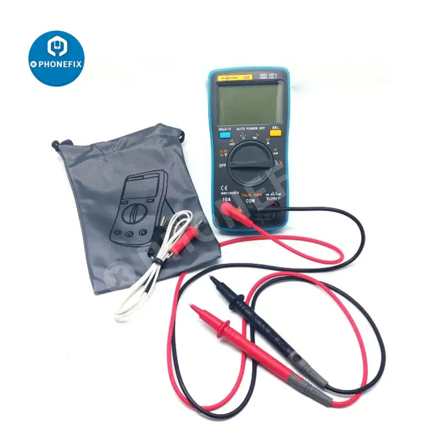 PhoneFix RICHMETERS 102 pocket digital multimeter for AC/DC voltage testing, featuring a compact design and digital display.