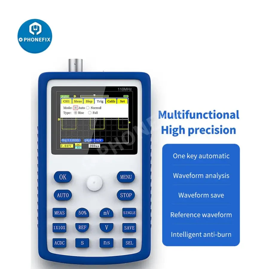 FNIRSI-1C15 professional digital oscilloscope from PHONEFIX with waveform storage and support for advanced signal analysis.