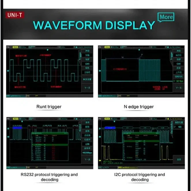 PhoneFix UNI-T UPO8102S digital oscilloscope with 2 channels, used for soldering repair and electronic testing.