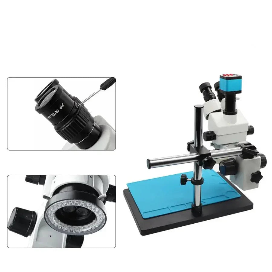 PHONEFIX 3.5X-90X Digital Trinocular Microscope with 38MP HDMI camera for detailed scientific observation and imaging.