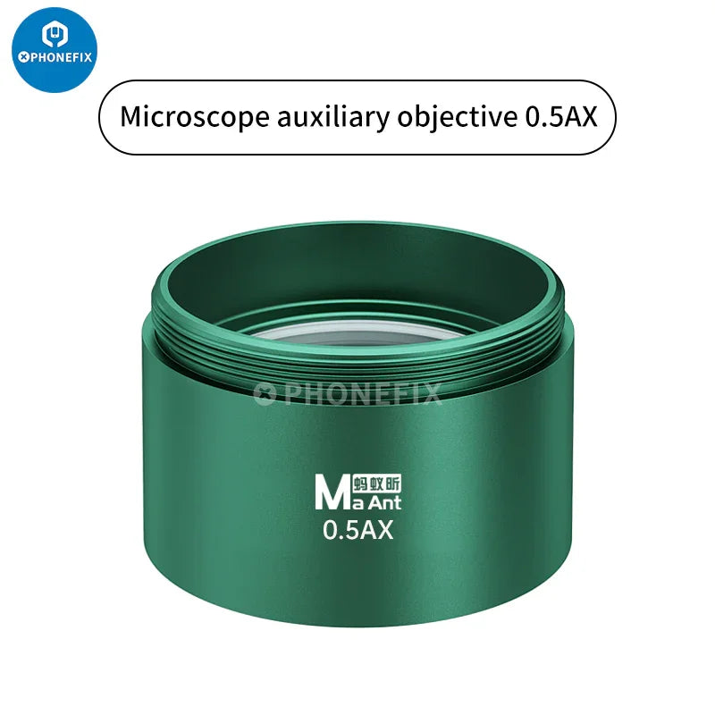 Phonefix 6.5-58X trinocular stereo microscope with HD 4K camera and CTV lens, featuring an electric design for detailed viewing.