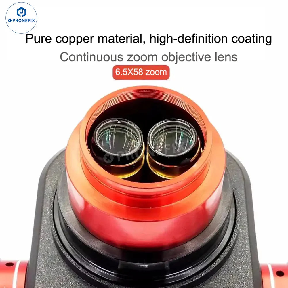 PHONEFIX YCS 6558X electric microscope for mobile repairing, featuring a compact design and adjustable focus for detailed inspections.