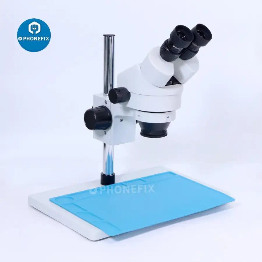 PHONEFIX 3.5X-90X Binocular Stereo Microscope with 56 adjustable LED lights, ideal for detailed scientific and educational observations.