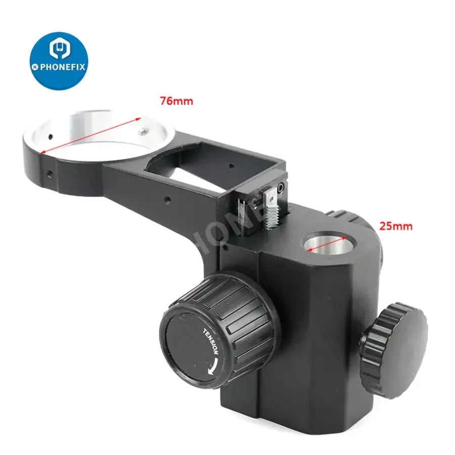 Phonefix 3.5X-90X trinocular stereo microscope with 144 LED light and mat, ideal for soldering and detailed inspection.