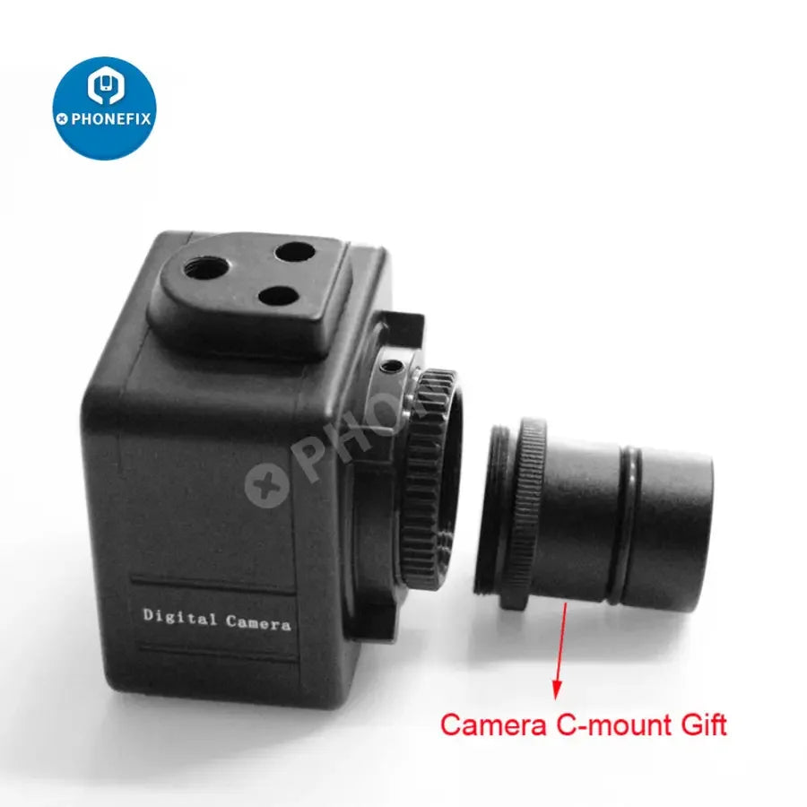 5MP CMOS USB industrial microscope camera by PHONEFIX with digital electronic eyepiece for detailed magnified viewing.