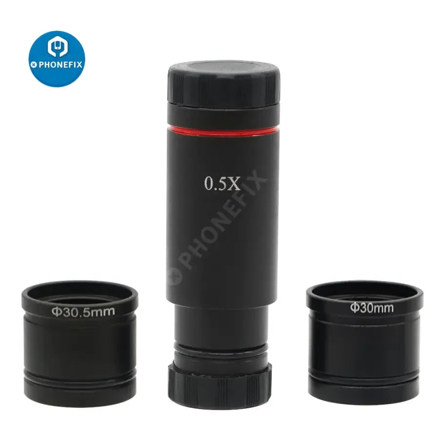 PhoneFix C-Mount lens adapter for electric microscopes, 23.2mm and 30/30.5mm rings for microscope CCD cameras.